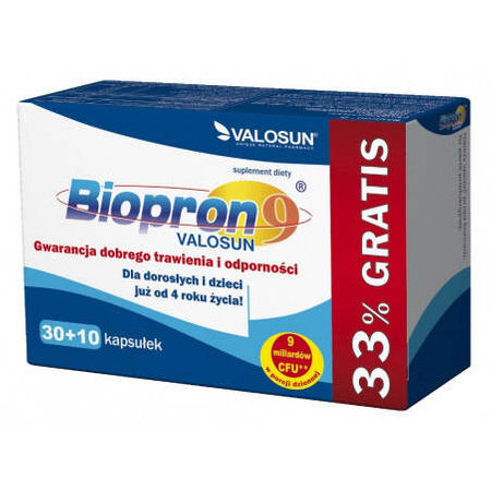 Biopron 9, 30 kapsułek + 33% Gratis (+10 kapsułek)