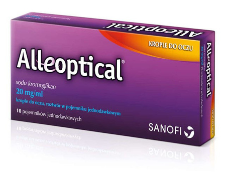 Alleoptical krople do oczu 0,02g/ml 10pojemniczków, data ważności 2022/10