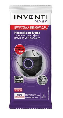 Maseczka medyczna Inventi INV001 3sztuki - 1op