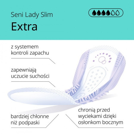 Seni Lady Slim Extra - wkładki urologiczne, 15 sztuk