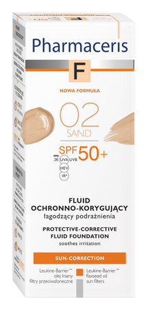 PHARMACERIS F Fluid ochronno-korygujący łagodzący podrażnienia SPF50+ 02, 30ml