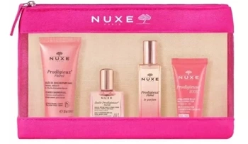 NUXE Prodigieux Floral Zestaw - Kosmetyczka podróżna z miniproduktami 30 ml+10 ml +15 ml+15 ml