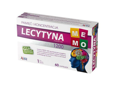 Lecytyna MEMO kapsułki miękkie 1200mg, 60 kapsułek