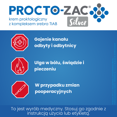 Procto-zac Silver Krem proktologiczny 25ml