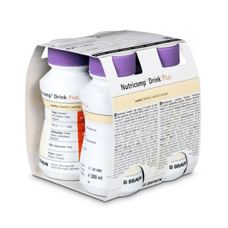 NUTRICOMP Drink Plus smak waniliowy, 4x200 ml