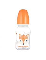 Canpol Babies Cute Animals - Pomarańczowa butelka 120 ml