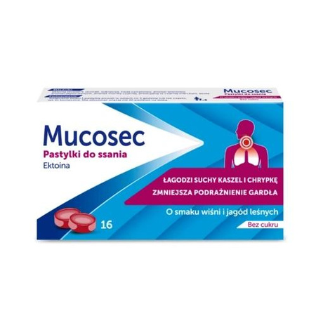 Mucosec Pastylki d/ssania Ektoin 16past.