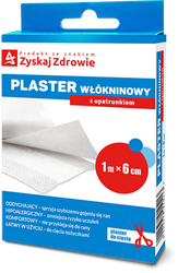 Plaster włókninowy z opatrunkiem 1 m x 6 cm  1 sztuka  Zyskaj Zdrowie 