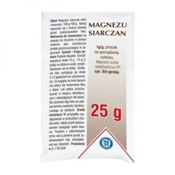 Magnezu siarczan proszek do przygotowania roztworu, 25 g