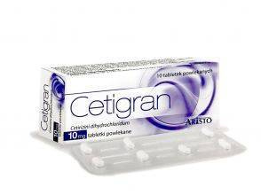 Cetigran 10mg, 10 tabletek powlekanych