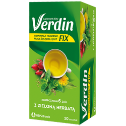 Verdin Fix z zieloną herbatą 20 saszetek