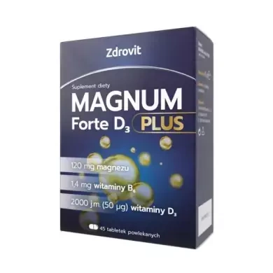 Zdrovit Magnum Forte D3 Plus, 45 tabletek powlekanych