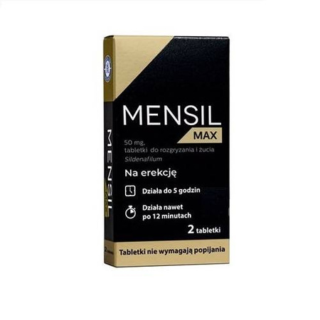 Mensil Max 50mg 2 tabletki do rozgryzanoa i żucia