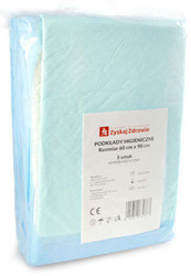 ZZ Podkłady chłonne jednorazowe 60x90cm *5