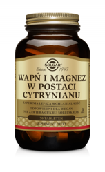 SOLGAR Wapń i Magnez w postaci cytrynianu 100 tabletek