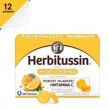 Herbitussin Porost Islandzki Witamina C past.*12 
