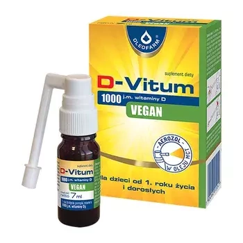 D-Vitum 1000 j.m. witaminy D VEGAN aerozol 7ml