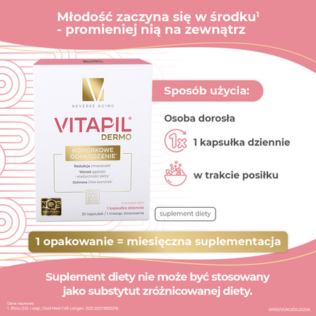 Vitapil Dermo Komórkowe Odmłodzenie, 30 kapsułek
