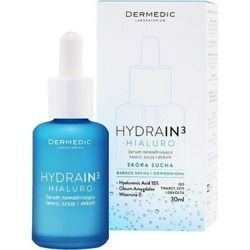 DERMEDIC Hydrain 3 Hialuro  serum nawadniające twarz, szyję, dekolt ,30ml