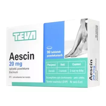 Aescin tabletki dojelitowe 20 mg,  90 tabl. 