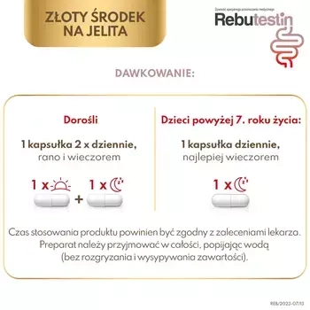 Rebutestin, 170 mg maślanu sodu, kapsułki, 60 sztuk Data ważności 2026.03.31