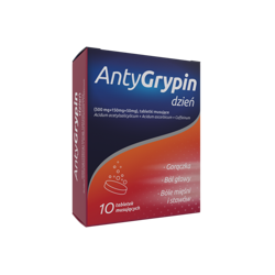 Antygrypin tabl.mus. 0,5g+0,15g+0,05g 10ta