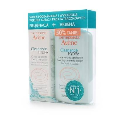 AVENE Cleanance Hydra krem łagodzący, 40 ml + krem oczyszczający, 200 ml