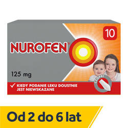 Nurofen 125mg, 10 czopków