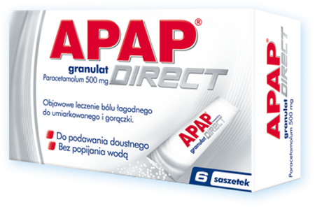 Apap Direct saszetki, 500mg, 6 saszetek