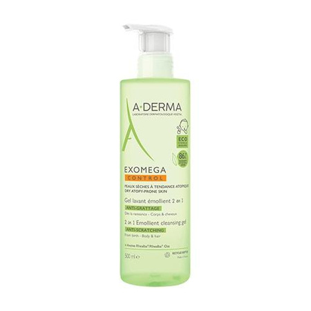 A-DERMA Exomega Control Żel do mycia 2w1, 500 ml