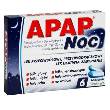 Apap Noc, 6 tabletek