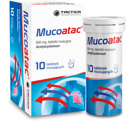 MUCOATAC 600 mg, 10 tabletek musujących