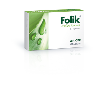 Folik 0,4mg , 90 tabletek
