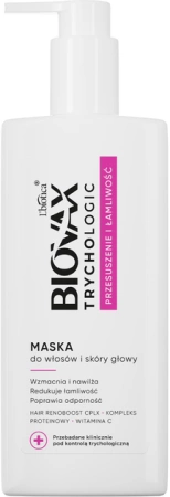 BIOVAX Trychologic Przesuszenie i Łamliwość - Maska do włosów i skóry głowy, 200 ml