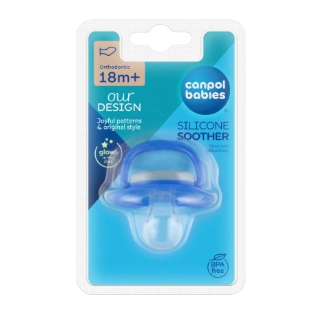 Canpol babies smoczek uspokajający silikon 18m+ anatomiczny LOVE&SEA