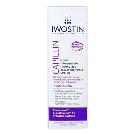 IWOSTIN CAPILLIN Krem intensywnie redukujący zaczerwienienia SPF20, 40ml