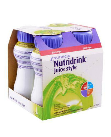 Nutridrink Juice Style jabłkowy płyn, 4x200ml