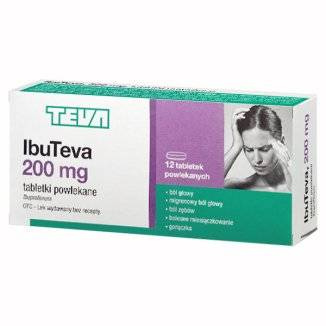 IbuTeva 200mg, 12 tabletei powlekanych 