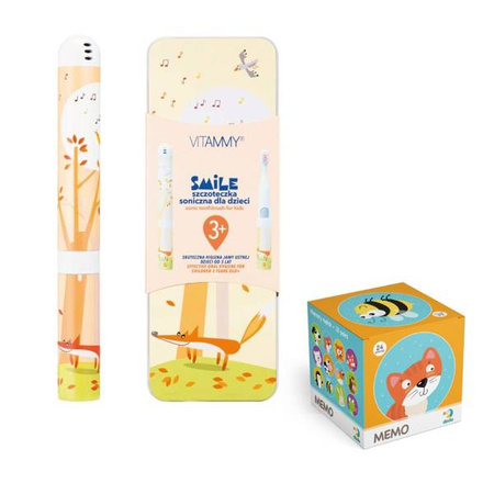 szczoteczka soniczna do zębów dla dzieci VITAMMY SMILE króliczek + DODO Memo dla dzieci gra obrazkowa