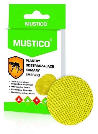 MUSTICO Plastry odstraszające komary/meszki 12sztuk