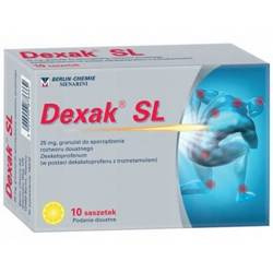 DEXAK SL 25 mg granulat do sporządzania roztworu doustnego, 10 saszetek