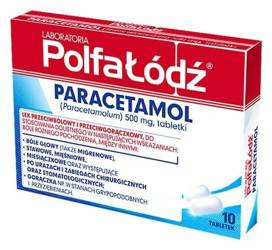 Paracetamol Polfa-Łódź tabletki 500mg,10 tabletek