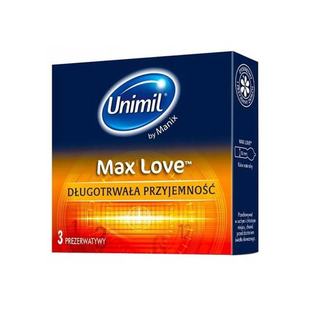 Prezerwatywy Unimil Max Love, 3 sztuki