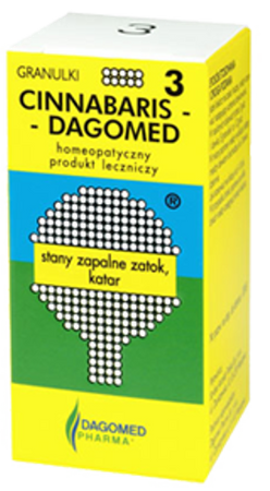 DAGOMED 3 Cinnabaris -Stan zapalenia zatok, katar, granulki, 7 g