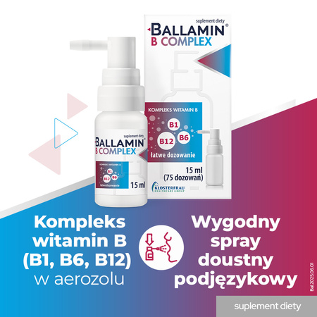 Ballamin B Complex spray do gardł. 15 ml