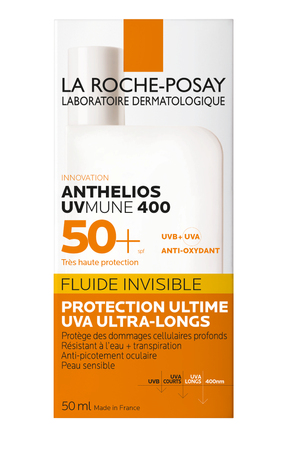 LA ROCHE-POSAY ANTHELIOS UV MUNE 400 Niewidoczny fluid SPF50+, 50ml Data ważności 2026.03.28