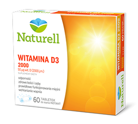 NATURELL Witamina D3 2000, 60 tabletki do ssania