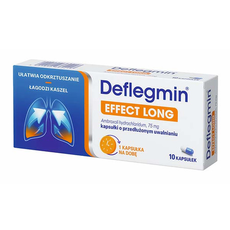 Deflegmin Effect Long 75 mg, 10 kapsułek o przedłużonym uwalnianiu