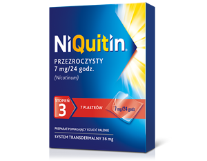 Niquitin Plastry 3 stopień 7mg/24h 7sztuk