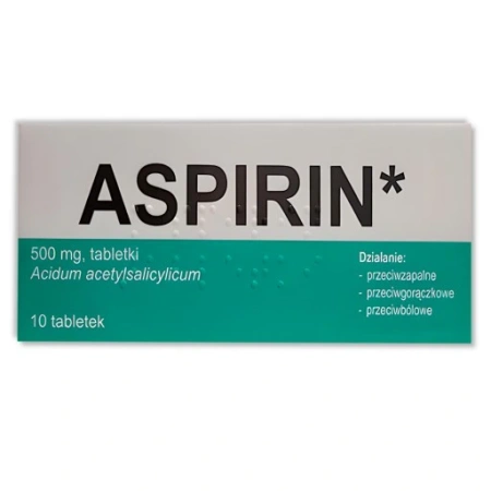 Aspirin 500 mg 10 tabletek Import